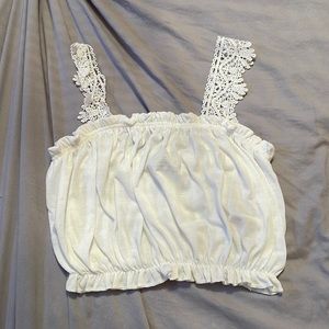White crop top